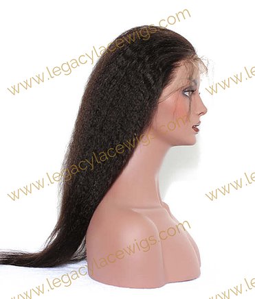 Coarse Yaki Straight 360 Lace Frontal Wig